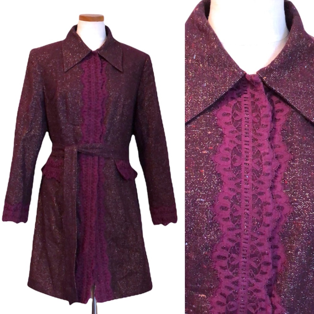 Bisou Bisou metallic tench coat